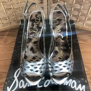 Sam Edelman Meyer Soft Silver Heels 6M Box